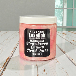 Strawberry Crumb Cloud Cake SugaDoh Scrub